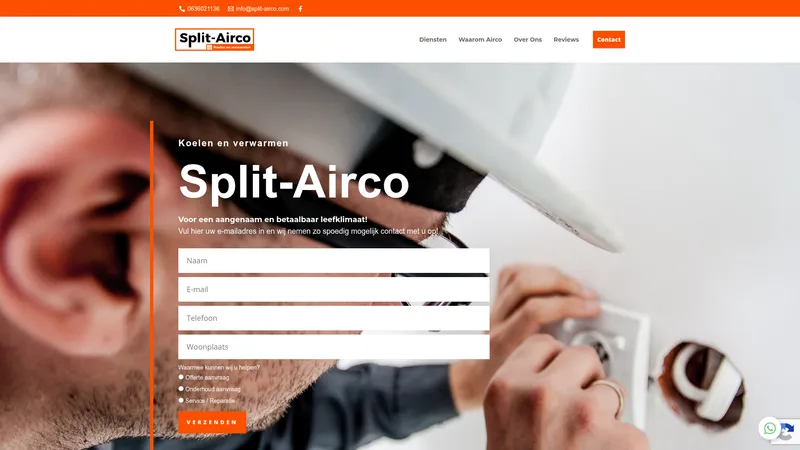 Website van Split-Airco