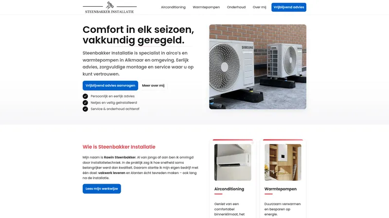 Website van Steenbakker Installatie