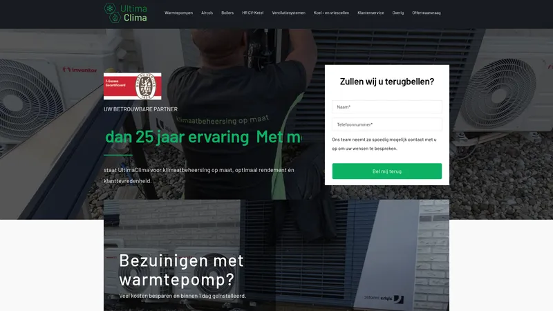 Website van UltimaClima
