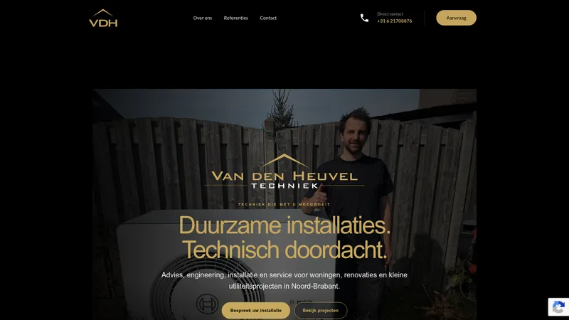 Website van van den heuvel techniek