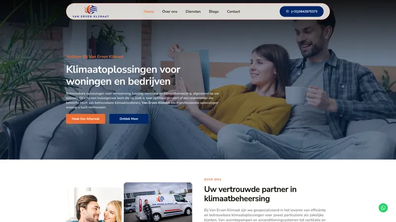 Website van Van Erven klimaat