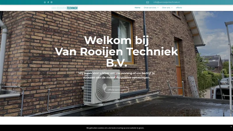 Website van Van Rooijen Techniek