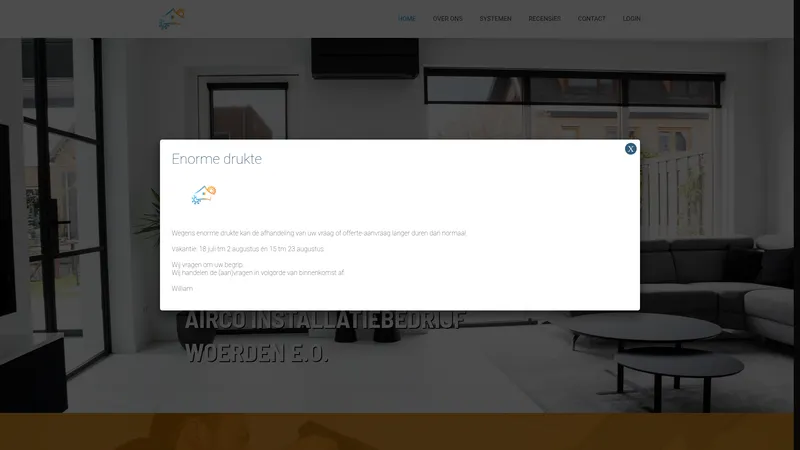 Website van VK&W Techniek