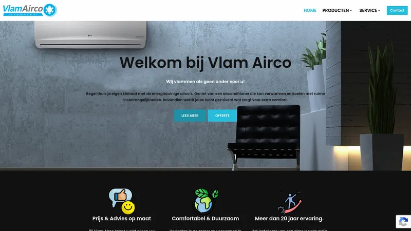 Website van Vlam Airconditioning