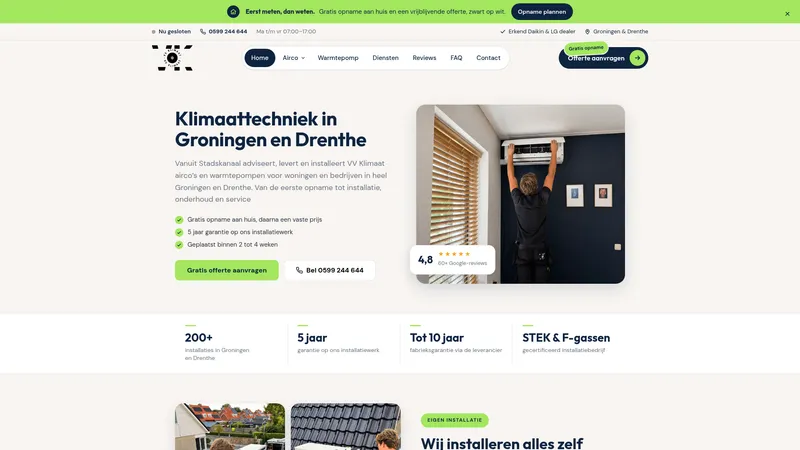 Website van VV Klimaat