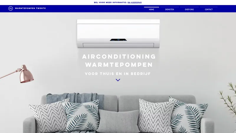 Website van Warmtepompen Twente