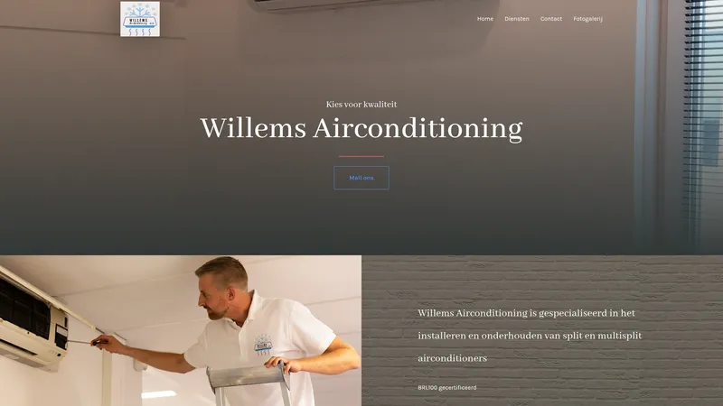 Website van Willems Airconditioning