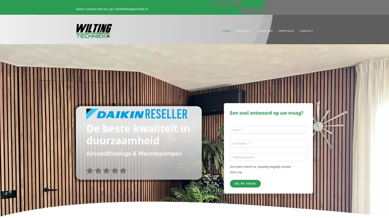 Website van Wilting Techniek